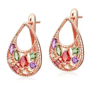 Серьги с позолотой, Swarovski Crystal Shik