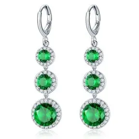 Серьги с посеребрением, Swarovski Crystal Shik