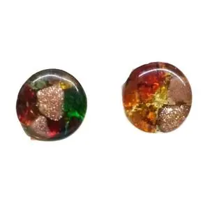 Серьги-пуссеты, цвет 007, круглые, Bottega Murano